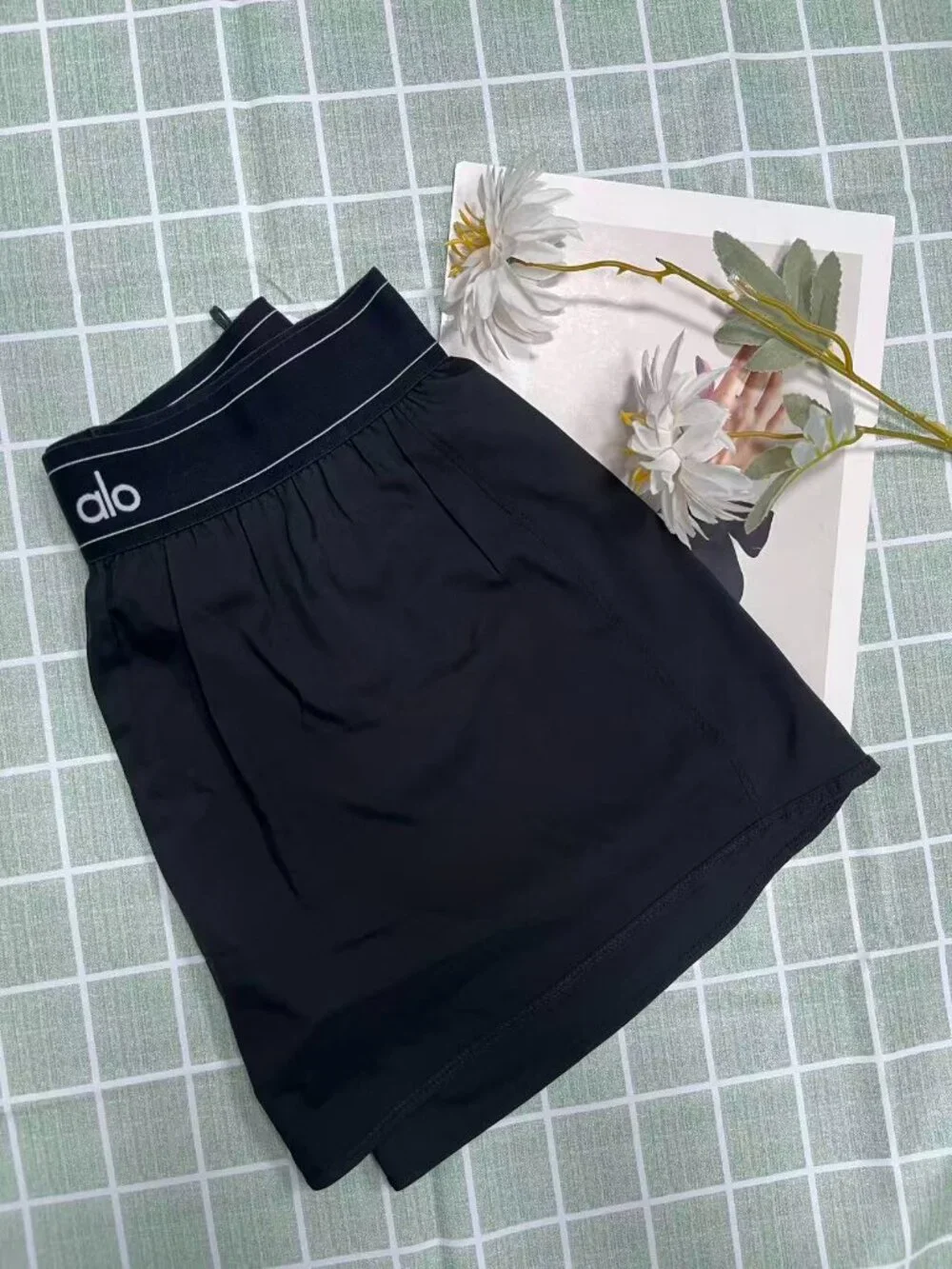 NWT 💚Alo Yoga Match Point Tennis Skirt Black 🥗Chic Sporty Mini Skirt